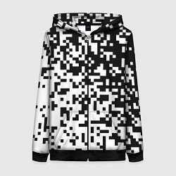 Толстовка на молнии женская Камуфляж городской, цвет: 3D-черный