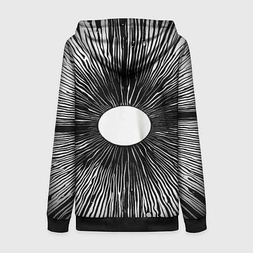 Женская толстовка на молнии Поглощение / 3D-Черный – фото 2