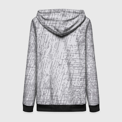 Женская толстовка на молнии Равнодушие на сером фоне / 3D-Черный – фото 2
