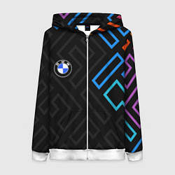 Женская толстовка на молнии BMW brand color carbon