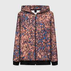 Женская толстовка на молнии Абстракция земляной с голубым свечением