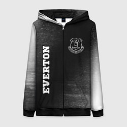 Толстовка на молнии женская Everton sport на темном фоне вертикально, цвет: 3D-черный