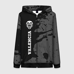 Женская толстовка на молнии Valencia sport на темном фоне по-вертикали