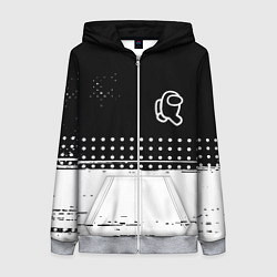 Женская толстовка на молнии Among us геометрия