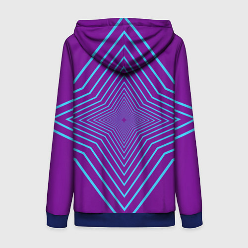 Женская толстовка на молнии Четырёх конечная звезда / 3D-Синий – фото 2