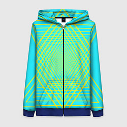 Женская толстовка на молнии Трансформация контурных треугольников