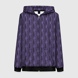Женская толстовка на молнии Чёрно-фиолетовый текстурированный узор
