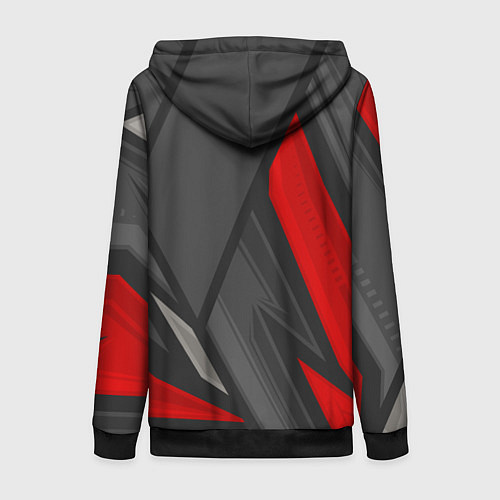 Женская толстовка на молнии Evangelion red lines / 3D-Черный – фото 2