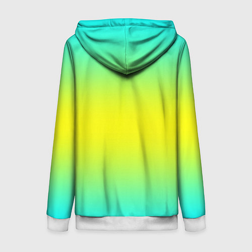 Женская толстовка на молнии Кислотный градиент / 3D-Белый – фото 2