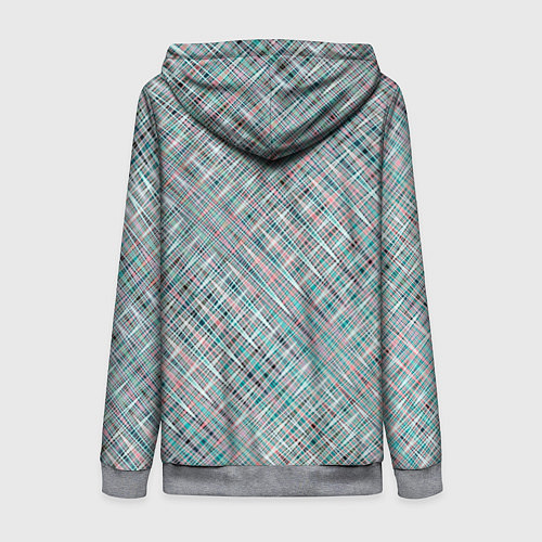 Женская толстовка на молнии Светлый серо-голубой текстурированный / 3D-Меланж – фото 2