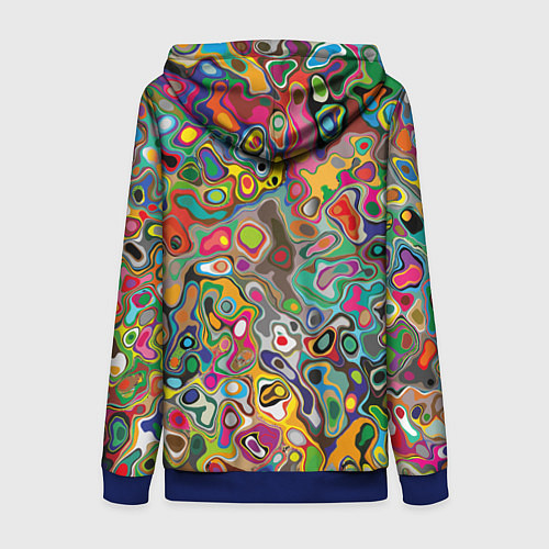 Женская толстовка на молнии Абстрактные пятна / 3D-Синий – фото 2