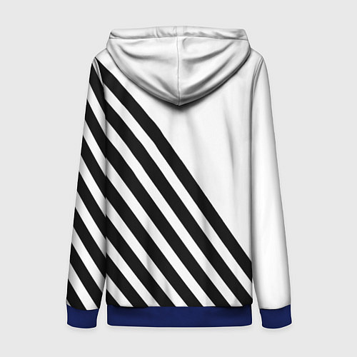 Женская толстовка на молнии Ювентус полосы / 3D-Синий – фото 2