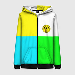 Толстовка на молнии женская Borussia color cport, цвет: 3D-черный