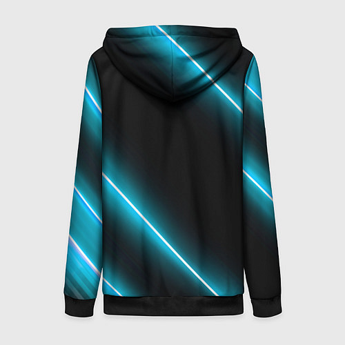 Женская толстовка на молнии Arsenal неоновые лампы / 3D-Черный – фото 2