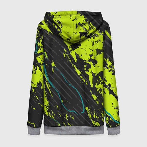 Женская толстовка на молнии Абстрактный узор с концепцией / 3D-Меланж – фото 2