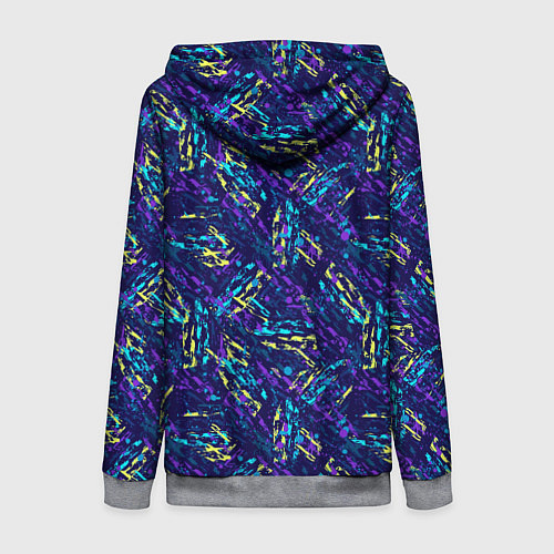Женская толстовка на молнии Абстрактный узор с концепцией / 3D-Меланж – фото 2