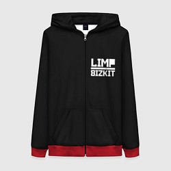 Толстовка на молнии женская Lim Bizkit logo, цвет: 3D-красный