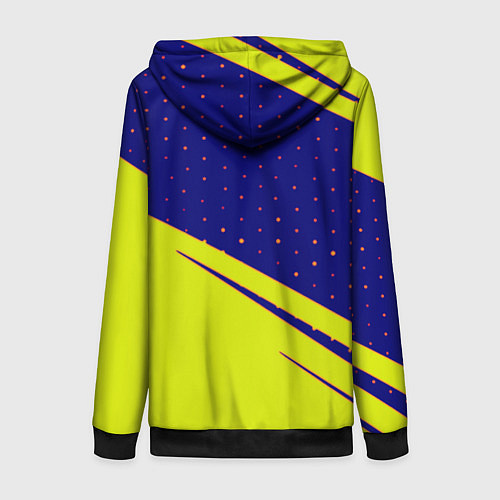 Женская толстовка на молнии Borussia logo geometry / 3D-Черный – фото 2