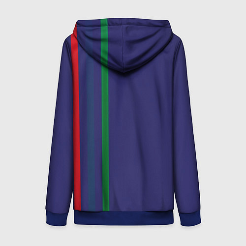 Женская толстовка на молнии Olympique lyonnais / 3D-Синий – фото 2