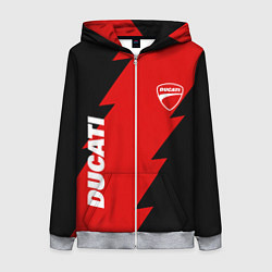 Женская толстовка на молнии Ducati - logo