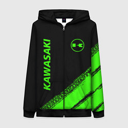 Женская толстовка на молнии Kawasaki - logo