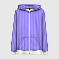 Женская толстовка на молнии Сиреневый однотонный в полоску