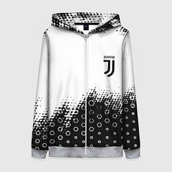 Толстовка на молнии женская Juventus sport steel, цвет: 3D-меланж