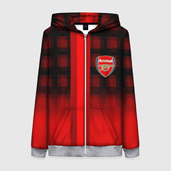 Толстовка на молнии женская Arsenal fc sport geometry steel, цвет: 3D-меланж