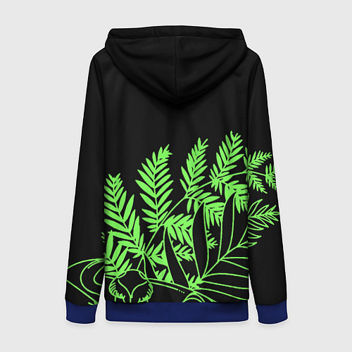 Женская толстовка на молнии The Last of Us acid logo / 3D-Синий – фото 2