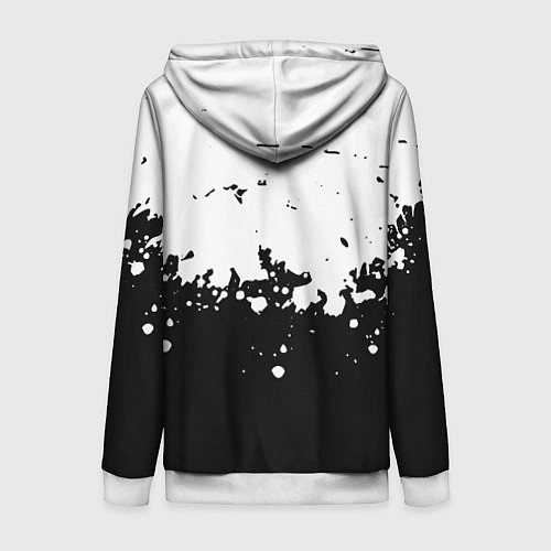 Женская толстовка на молнии Рокстар краски / 3D-Белый – фото 2