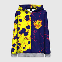 Женская толстовка на молнии Cyberpunk лого текстура