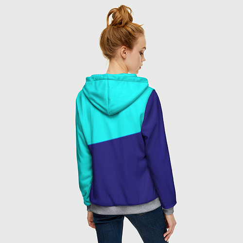 Женская толстовка на молнии Манчестер сити геометрия спорт / 3D-Меланж – фото 4