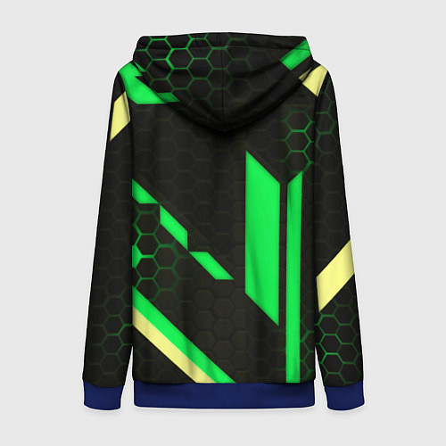 Женская толстовка на молнии Dead by daylight geometry pattern / 3D-Синий – фото 2