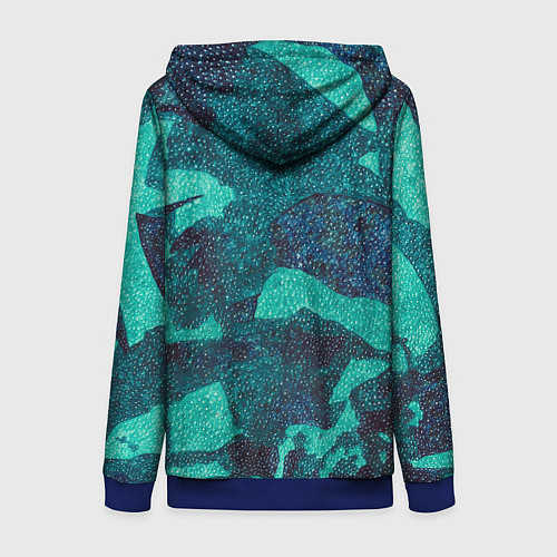 Женская толстовка на молнии Fartech / 3D-Синий – фото 2