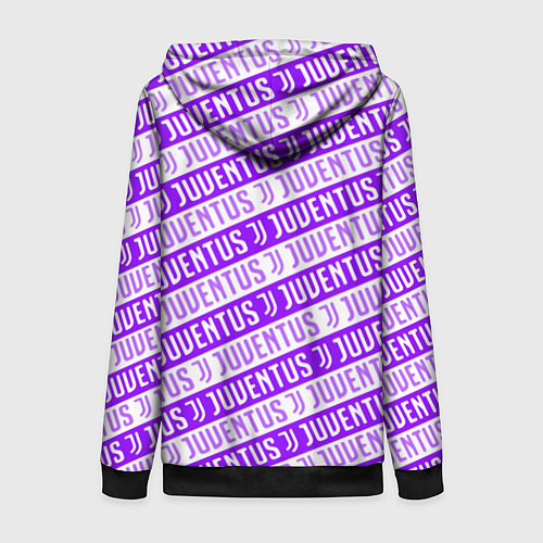 Женская толстовка на молнии Juventus pattern / 3D-Черный – фото 2