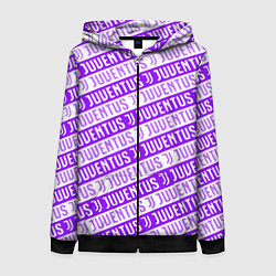 Толстовка на молнии женская Juventus pattern, цвет: 3D-черный