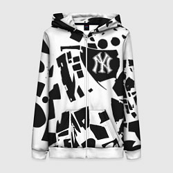 Женская толстовка на молнии New York yankees - abstraction