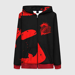 Толстовка на молнии женская Shadow Warrior japan, цвет: 3D-красный