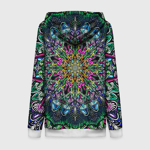 Женская толстовка на молнии Поганки / 3D-Белый – фото 2