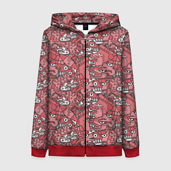 Женская толстовка на молнии Ацтеки и звери