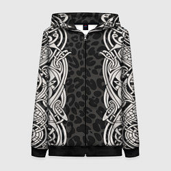 Женская толстовка на молнии Скандинавский кельтский узор