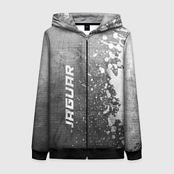 Толстовка на молнии женская Jaguar - grey gradient по-вертикали, цвет: 3D-черный