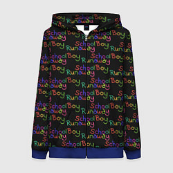 Женская толстовка на молнии Logo - Schoolboy Runaway pattern