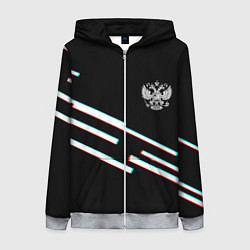 Женская толстовка на молнии Полосы герб спорт