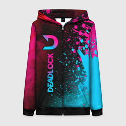 Женская толстовка на молнии Deadlock - neon gradient по-вертикали