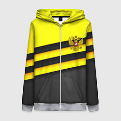 Женская толстовка на молнии Герб РФ геометрия линии