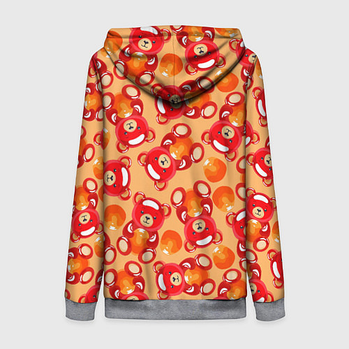 Женская толстовка на молнии Медовые мишки / 3D-Меланж – фото 2