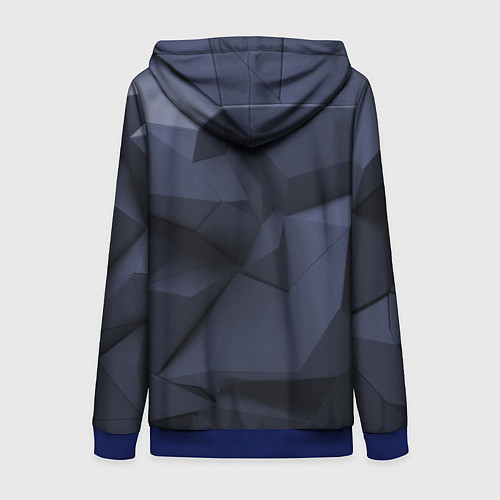 Женская толстовка на молнии Трехмерные плиты / 3D-Синий – фото 2