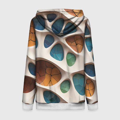 Женская толстовка на молнии Вдохновлено Антонио Гауди / 3D-Белый – фото 2