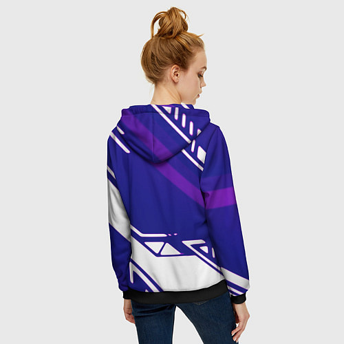 Женская толстовка на молнии Нинтендо геометрия киберспорт / 3D-Черный – фото 4